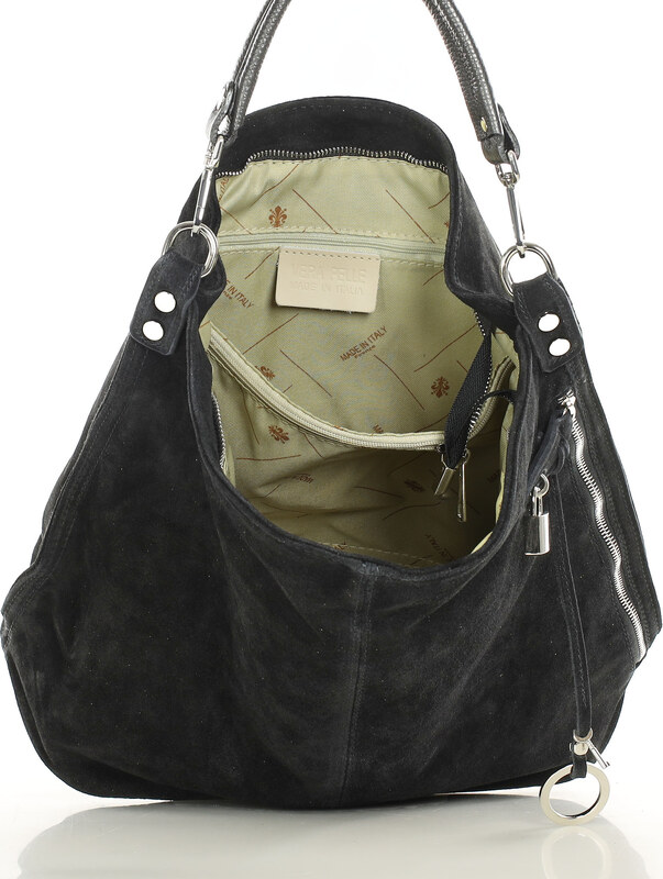 BASIC MAZZINI - Fekete női bőr kézitáska (s92aa)