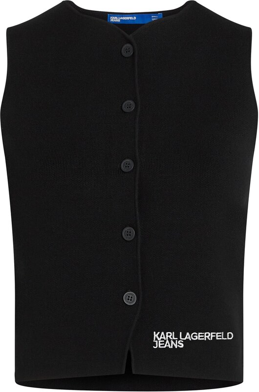 KARL LAGERFELD JEANS Kötött mellény fekete / fehér