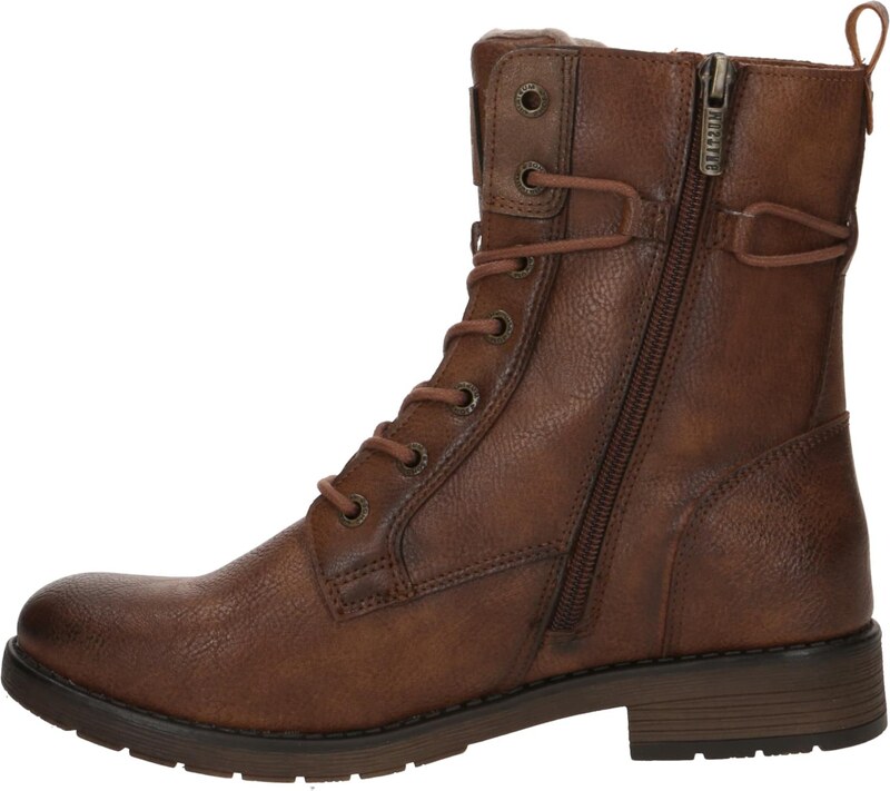 MUSTANG Fűzős rövid szárú csizmák 'Elfi' konyak