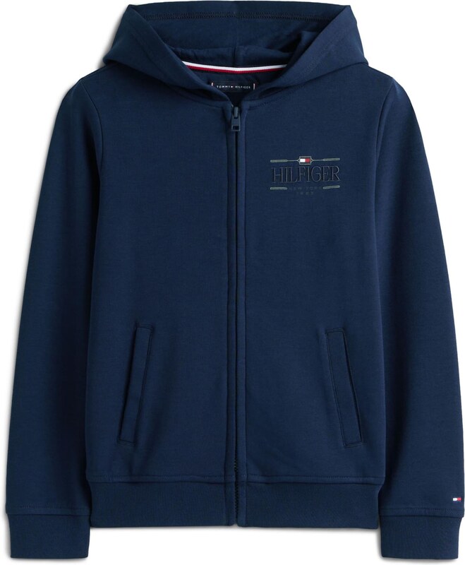 TOMMY HILFIGER Tréning dzseki 'Icons' tengerészkék / sötétzöld / piros / fehér