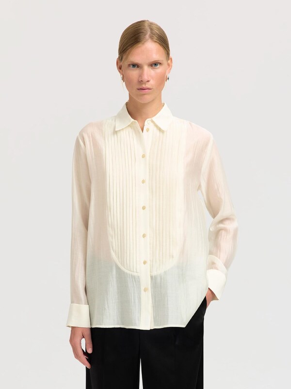 SELECTED Blúz 'SLFIRIS' elefántcsont