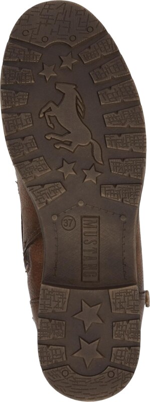 MUSTANG Fűzős rövid szárú csizmák 'Elfi' konyak