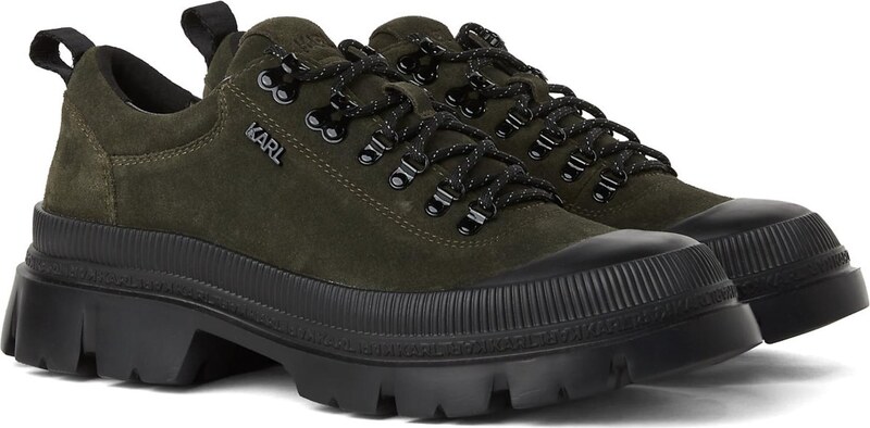 Karl Lagerfeld Fűzős cipő khaki / fekete