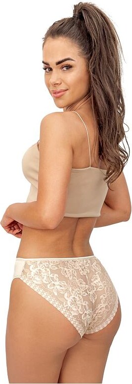 Donna 233 csipkés bugyi, bézs