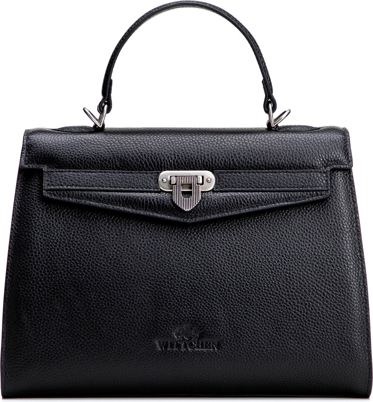 Wittchen Bőr női táska díszes csattal fekete