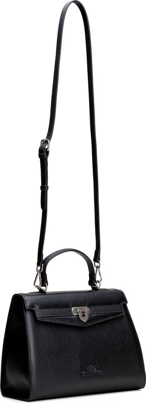 Wittchen Bőr női táska díszes csattal fekete