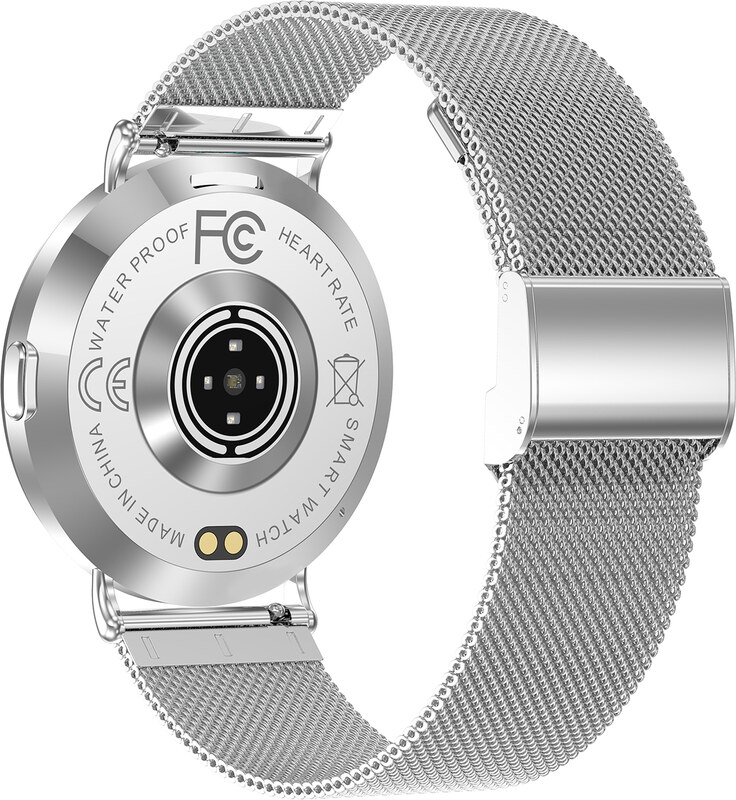 Madvell Elori ezüst okosóra szilikon szíjjal