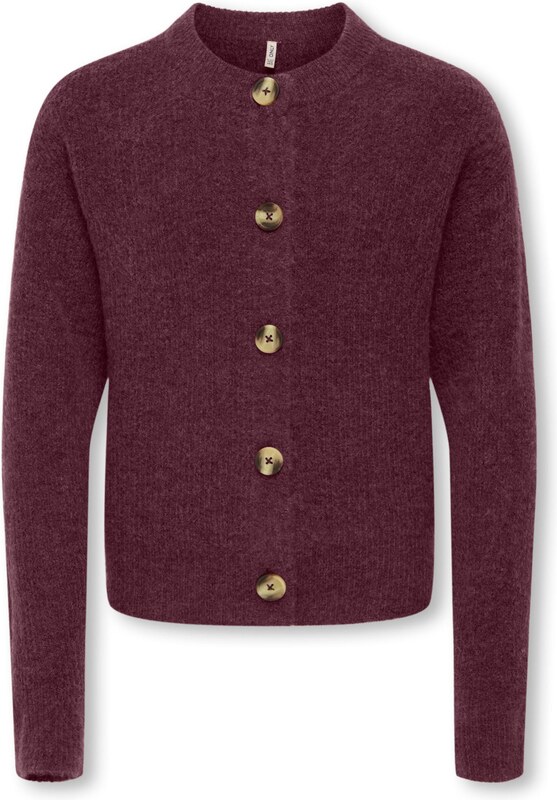 ONLY GIRLS Kardigán 'KOGCAMILLA' borvörös