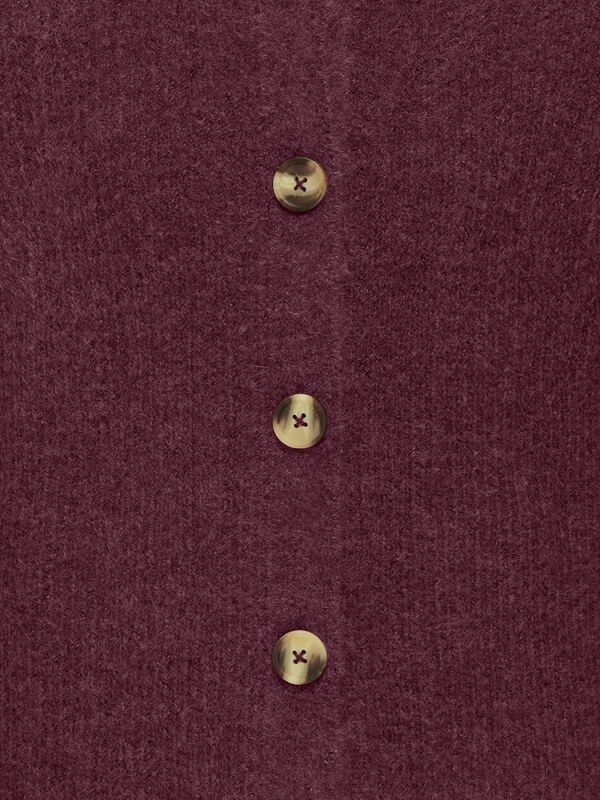 ONLY GIRLS Kardigán 'KOGCAMILLA' borvörös