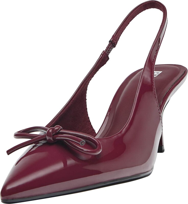 Pull&Bear Sling körömcipők gesztenyebarna