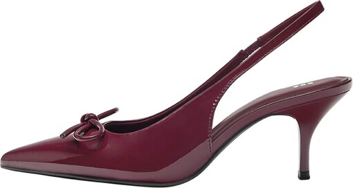 Pull&Bear Sling körömcipők gesztenyebarna