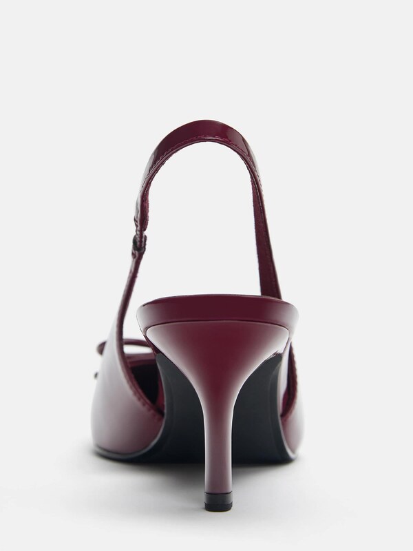 Pull&Bear Sling körömcipők gesztenyebarna