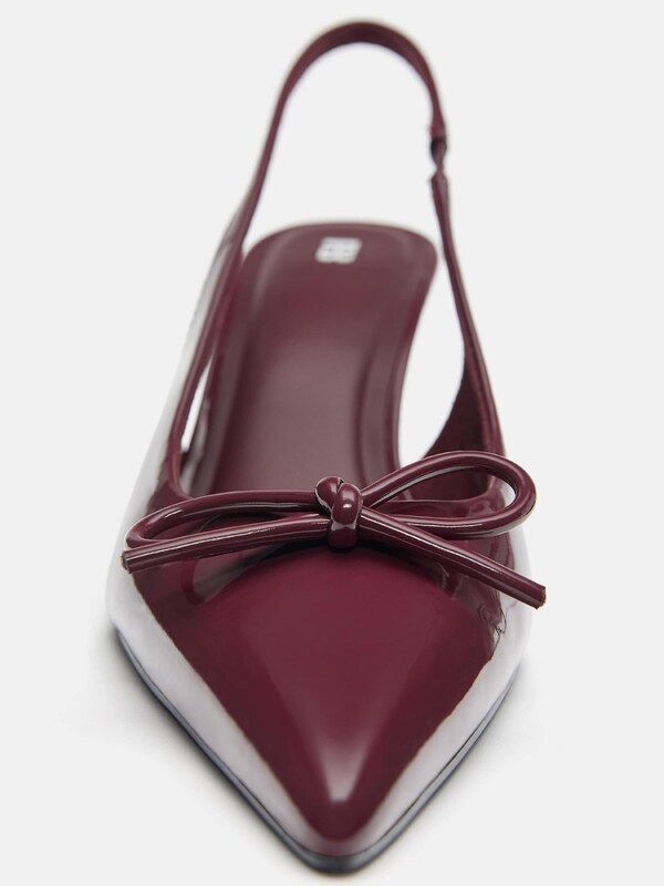 Pull&Bear Sling körömcipők gesztenyebarna