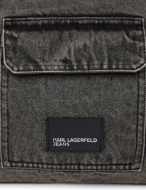 KARL LAGERFELD JEANS Shopper táska fekete farmer
