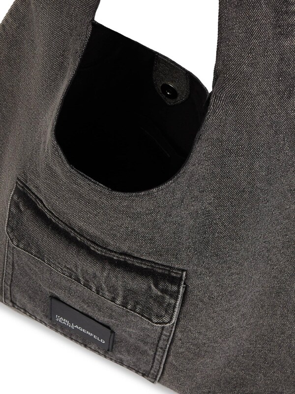 KARL LAGERFELD JEANS Shopper táska fekete farmer