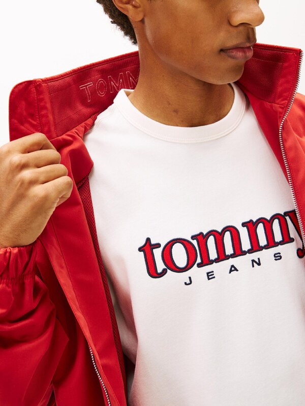 Tommy Jeans Átmeneti dzseki 'ESSENTIAL' piros