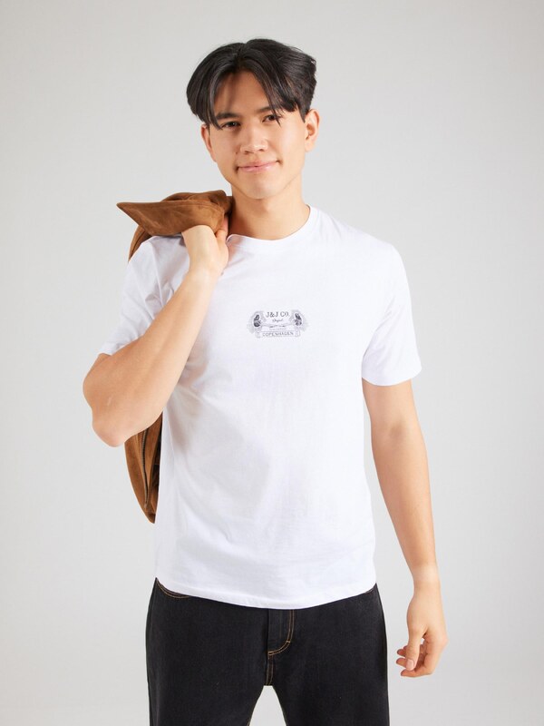 JACK & JONES Póló 'JORRETRO' tengerészkék / piros / fehér