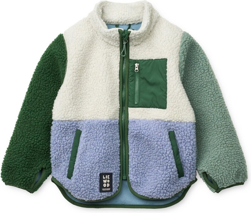 Liewood Átmeneti dzseki 'Nolan' világoskék / pasztellzöld / sötétzöld / fehér
