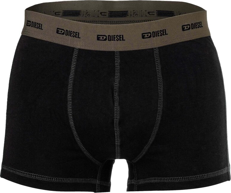 DIESEL Boxeralsók 'Damien' khaki / olíva / fekete