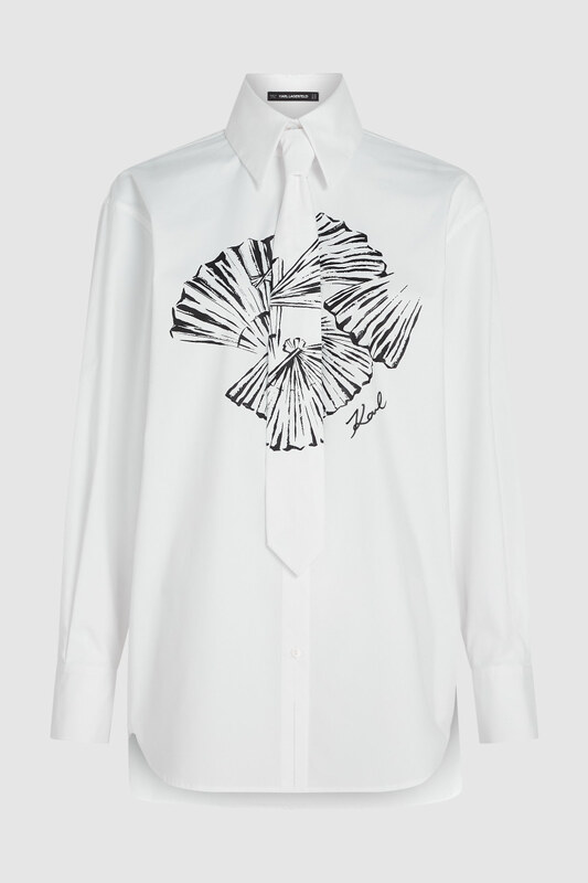 ING KARL LAGERFELD POPLIN TIE SHIRT