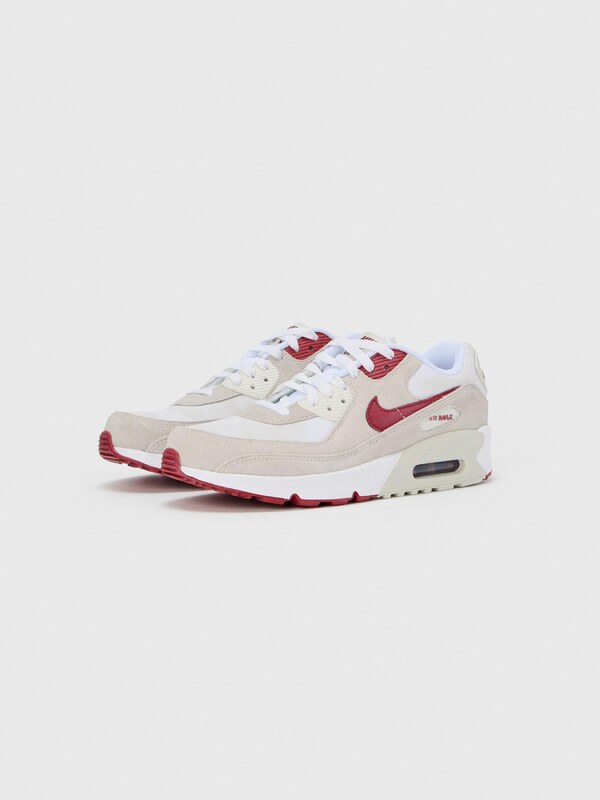 Nike Sportswear Sportcipő 'Air Max 90' greige / piros / fehér