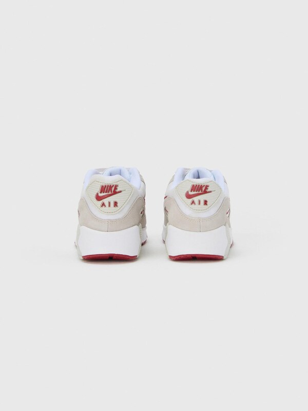 Nike Sportswear Sportcipő 'Air Max 90' greige / piros / fehér