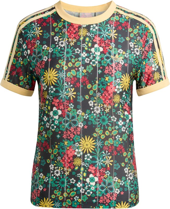 ADIDAS ORIGINALS Póló 'Adidas Originals x Liberty London' sárga / smaragd / piros / fekete