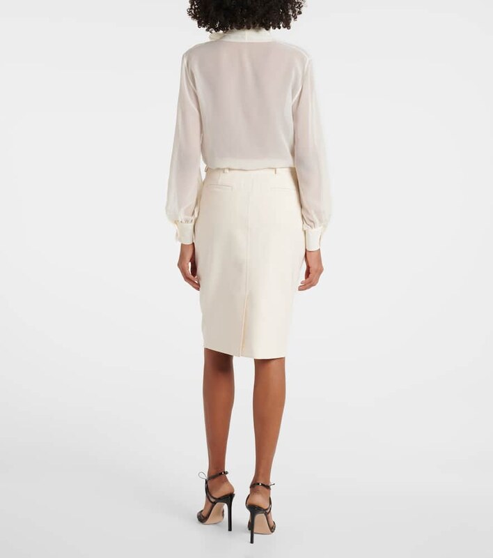 Tom Ford Cotton-blend midi skirt