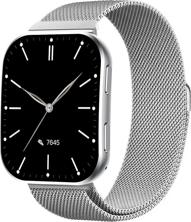 Madvell Venezia ezüst okosóra fém szíjjal + szilikon szíjjal