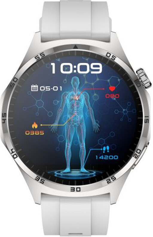 Wonlex MF13-S bluetooth EKG és vércukormérő okosóra, ezüstszürke