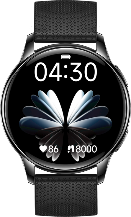 Wonlex DW26-F női okosóra – fekete szilikon szíjjal, fekete házzal