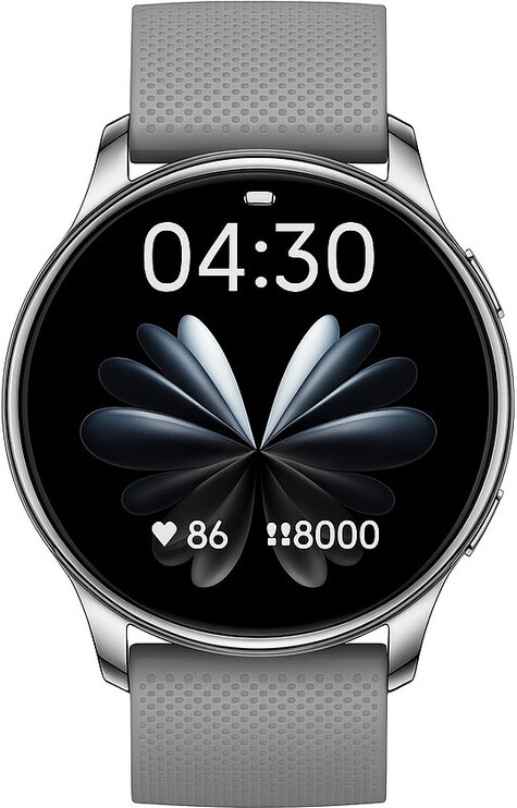 Wonlex DW26-S női okosóra – szürke szilikon szíjjal, ezüstszínű házzal