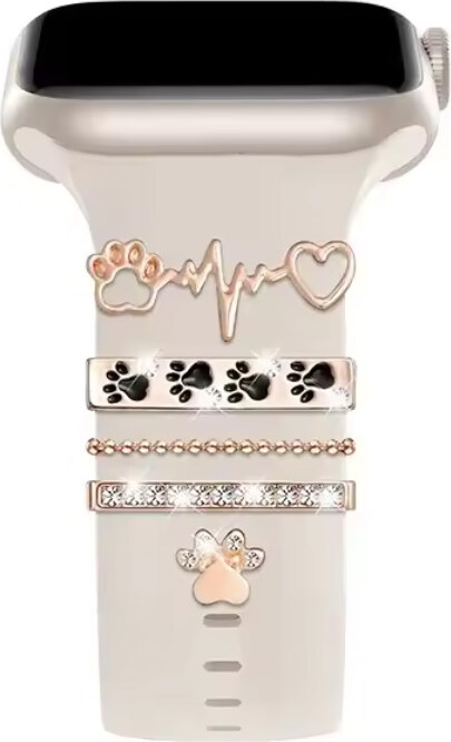 Madvell Ékszerek óraszíjra – Kutyamancs púderarany