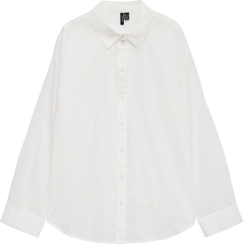 VERO MODA Blúz 'VMOdona' sárga / fehér