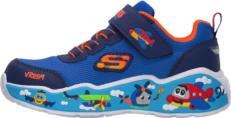 SKECHERS Sportcipő 'Play Scene' kék / sötétkék / narancs / piros