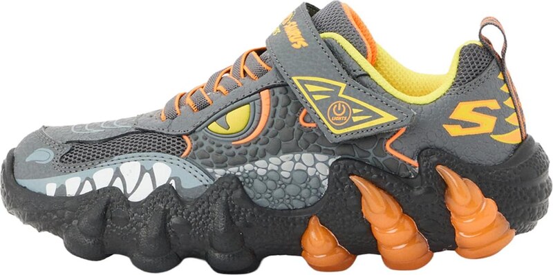SKECHERS Sportcipő 'SKECH-O-SAURUS LIGHTS 2.0' sárga / antracit / narancs