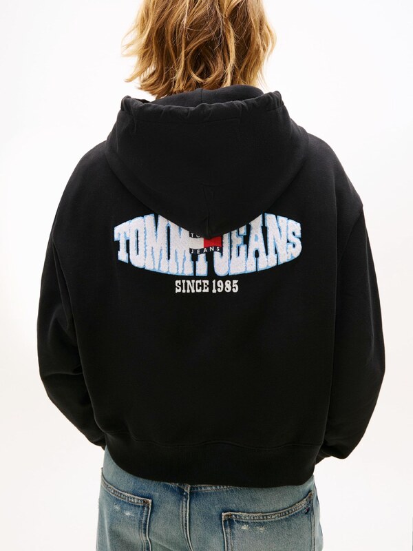 Tommy Jeans Tréning póló piros / fekete / fehér