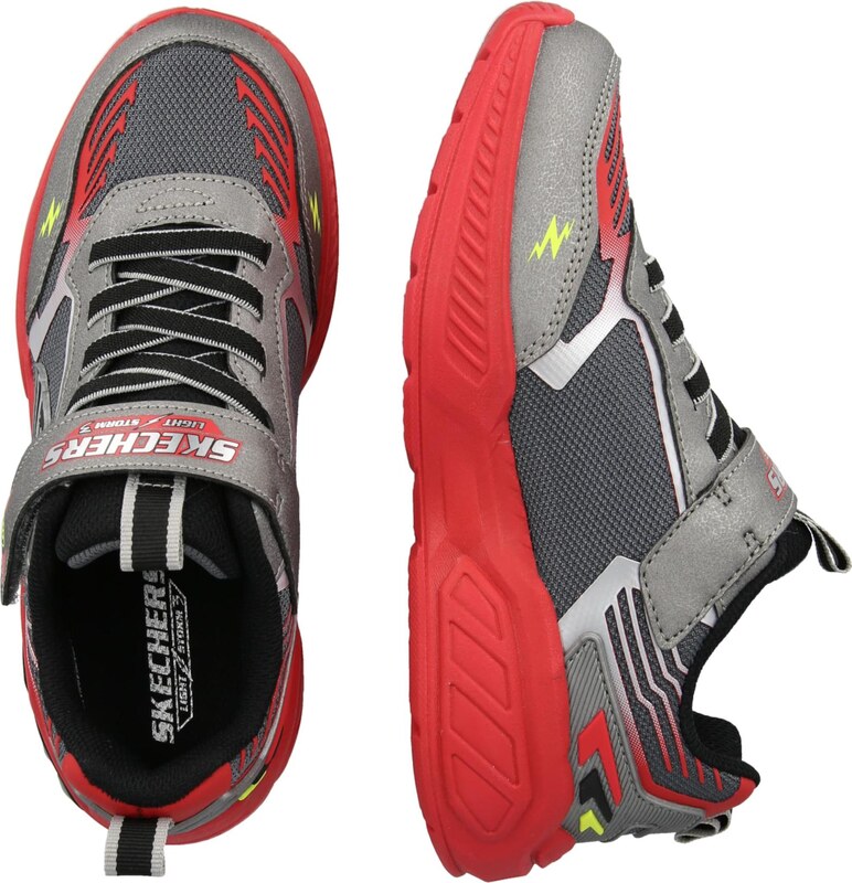 SKECHERS Sportcipő 'LIGHT STORM 3' szürke / piros