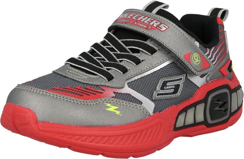 SKECHERS Sportcipő 'LIGHT STORM 3' szürke / piros