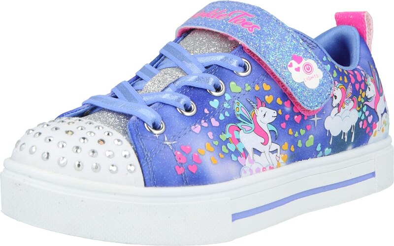 SKECHERS Sportcipő 'TWINKLE SPARKS' kék / türkiz / rózsaszín