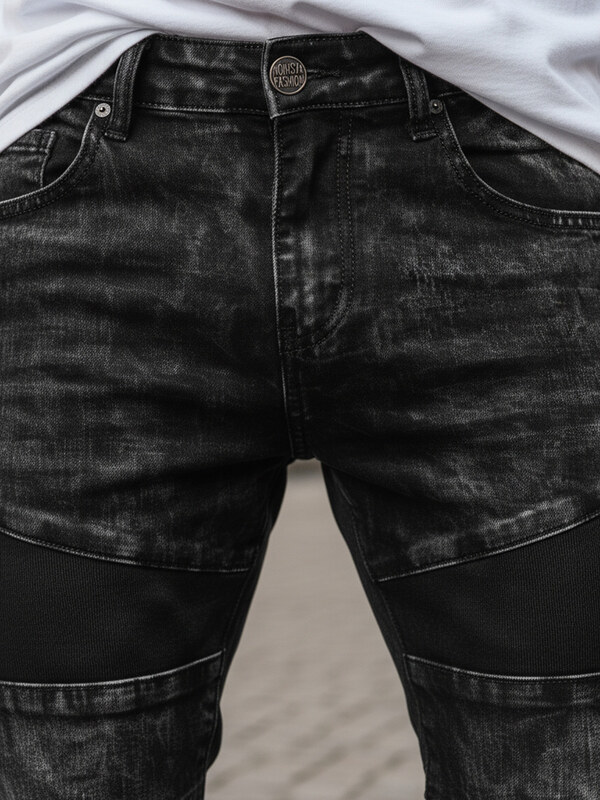 BASIC Fekete férfi farmernadrág UX3939