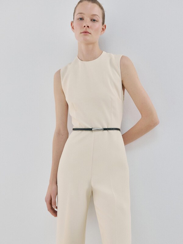 MANGO Kezeslábas 'LILIANA' pasztellsárga