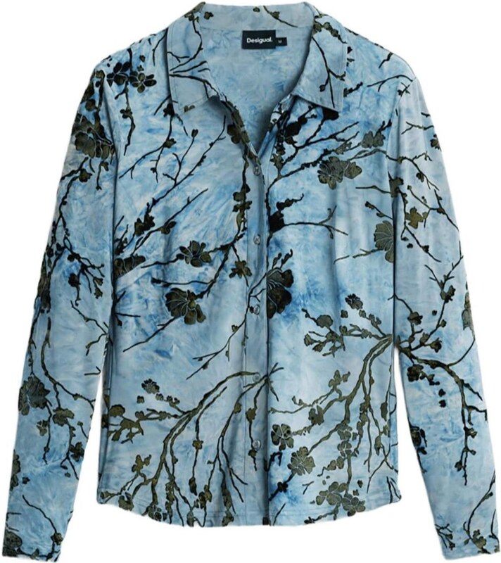 Desigual Blúz kék / sötétzöld / fekete