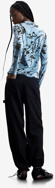 Desigual Blúz kék / sötétzöld / fekete