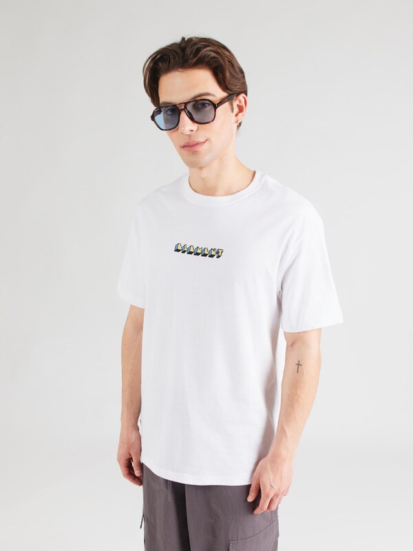 ELEMENT Póló 'WORLD PEACE' neonkék / sárga / rózsaszín / fehér