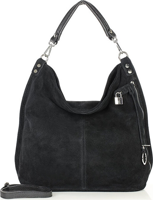 BASIC MAZZINI - Fekete női bőr kézitáska (s92aa)