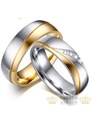 Ékszerkirály Férfi karikagyűrű, nemesacél, aranyszínű, 9-es méret