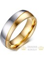 Ékszerkirály Férfi karikagyűrű, nemesacél, aranyszínű, 9-es méret