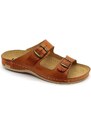 703 LEON Comfort férfi bőr papucs