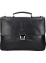 Luxus férfi bőr aktatáska Bugatti Trevor - fekete